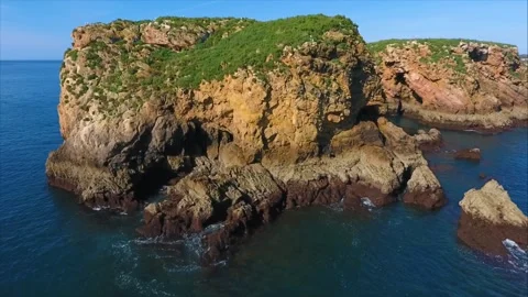 Rocks of islets martinhal 스톡 동영상 132523779
