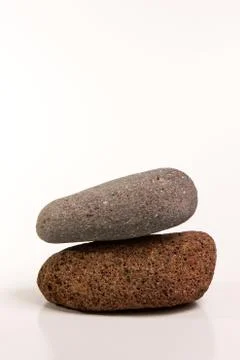 Rocks isolated on white Stock Photos