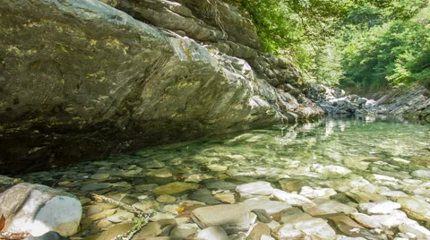 Rocks Lake With Dripping Water Loop Video stock 55093670