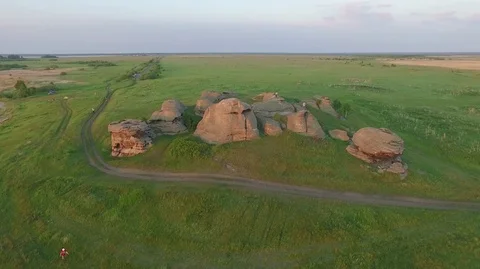 Rocks on a lake Stock Footage 95952345
