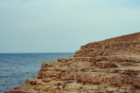 Rocks ledges by the sea 库存照片