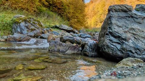 Rocks in a little river Stock Photos