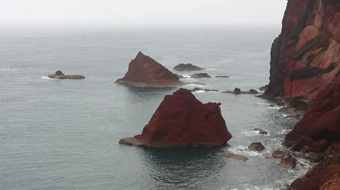 Rocks Madeira HD Video stock 29895892