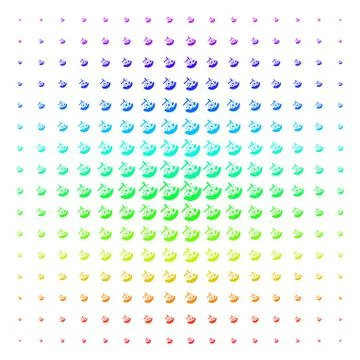 Rocks Mining Icon halftone Spectrum effect 스톡 일러스트