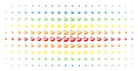 Rocks Mining Spectral Halftone Array Illustrazione stock