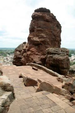 Rocks on Mountain Edge Foto stock
