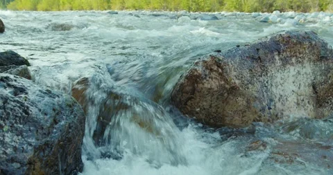 Rocks in a mountain river Stock Footage 305791193