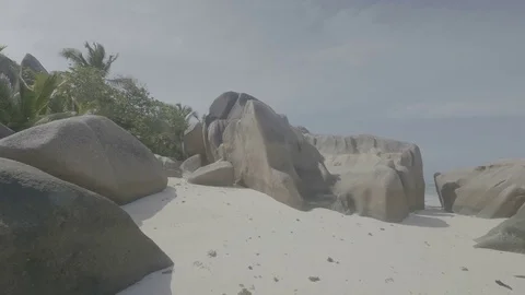 Rocks near beach 2 flat Stock Footage 80396107