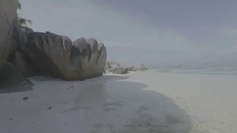 Rocks near beach flat Stock Footage 80396254