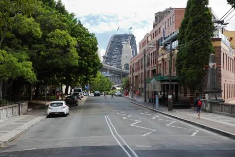 The Rocks next to the Harbour Bridge. Stock Photos