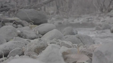 Rocks Next to Running Creek - Log 스톡 동영상 85451837