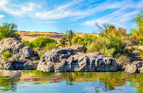 Rocks on Nile Stock Photos