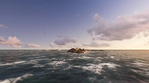 Rocks in the  ocean Stock Footage 48390449