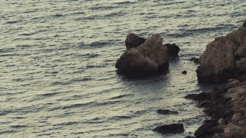 Rocks in the ocean Stock Footage 73911056