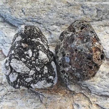 Rocks over rocks top view Fotos Stock
