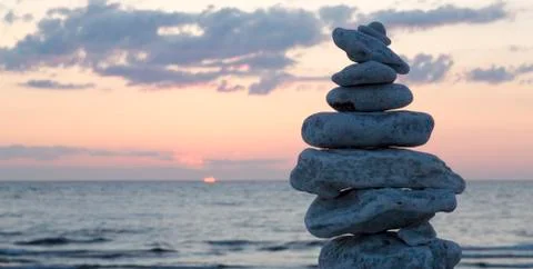 Rocks Piled on Each Other Foto stock