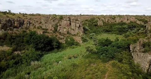 Rocks Rising Above the River. Stock Footage 252020904