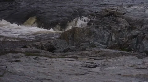 Rocks river CU Video stock 5090418