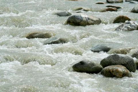 Rocks in the River. Stock Photos
