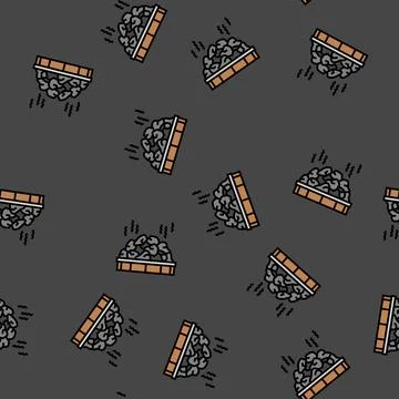 Rocks sauna vector seamless pattern 스톡 일러스트