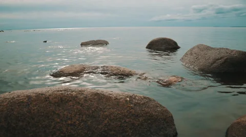 Rocks on the sea coast Video stock 54226207