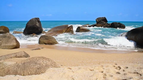 Rocks In the sea Stock Footage 36339499