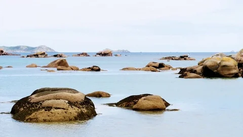 Rocks in the sea Stock Footage 77872411