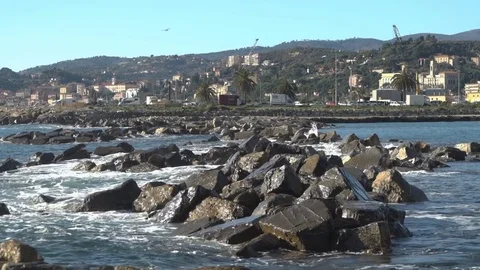 Rocks in the Sea Stock Footage 83360674