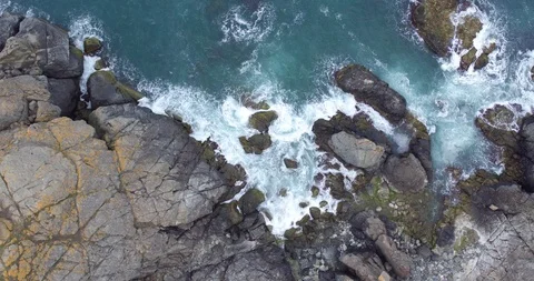 Rocks in the sea Stock Footage 113845313