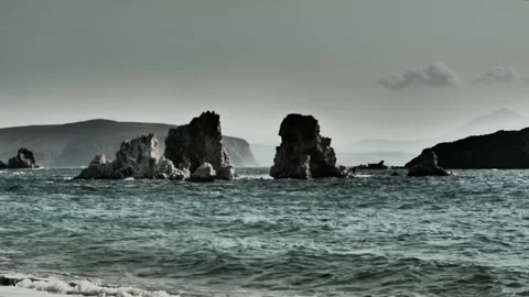 Rocks in the sea Stock Footage 154334266