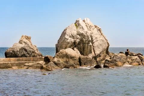 Rocks in the sea. Photos