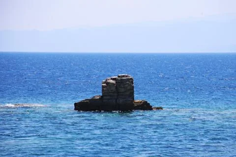 A rocks in the sea. Stock Photos