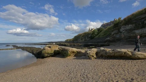 Rocks on a sea shore Stock Footage 86556637