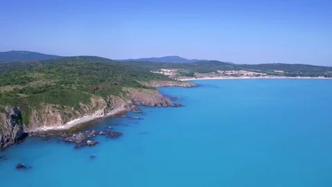 Rocks on the sea video Stock Footage 76657487