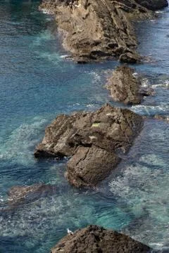 Rocks on the seacoast Stock Photos