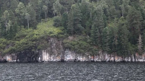 Rocks on the shore of the lake Stock-Footage 71486561