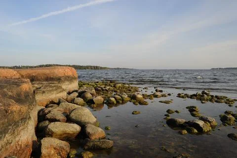 Rocks at the shore Stock Photos
