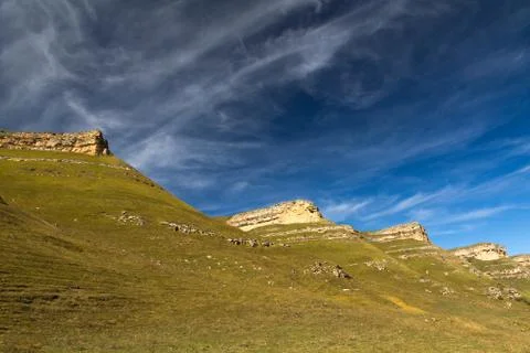 Rocks sky clouds Stock Photos