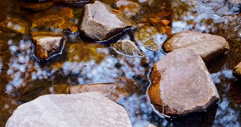 Rocks in still water Stock Footage 111238479