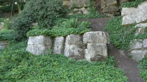 Rocks stones and path in the park Video stock 133201797