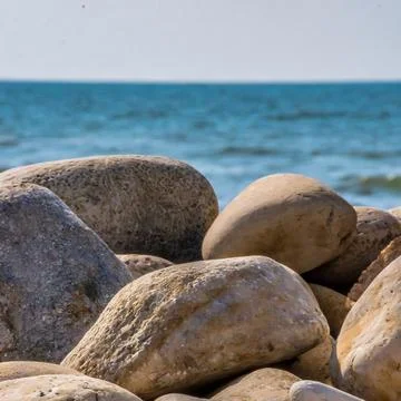 Rocks stones on the beach Stock Photos
