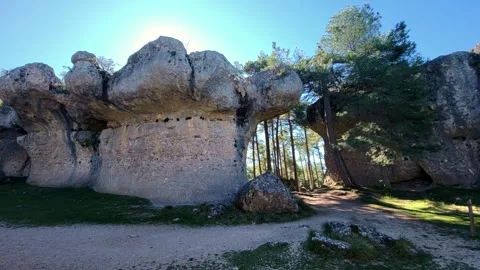 Rocks with strange shapes. Erosion process in rocks Geology. Karst Video stock 284927452