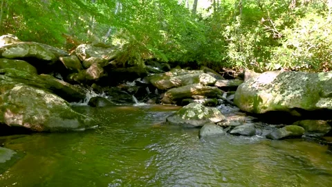 Rocks in Stream Stock Footage 137867395