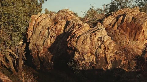 Rocks in the sun Stock Footage 73660789