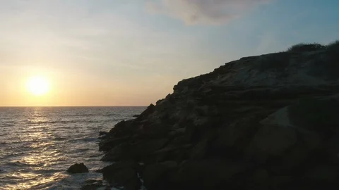 Rocks sunset Stock Footage 124722705