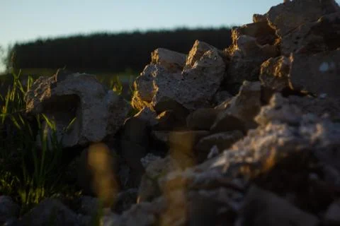 Rocks in sunset Stock Photos