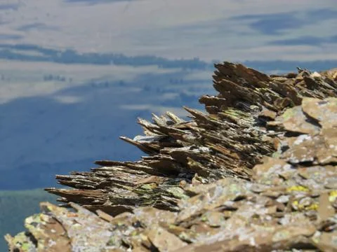 Rocks on the top of the mountain Stock Photos