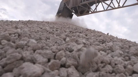 Rocks tumbling down a large pile 2 Stock Footage 311089249
