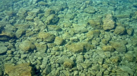 Rocks under water 4k background Stock Footage 49323187