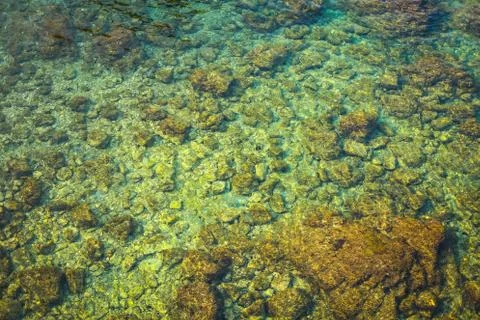 Rocks in underwater Stock Photos